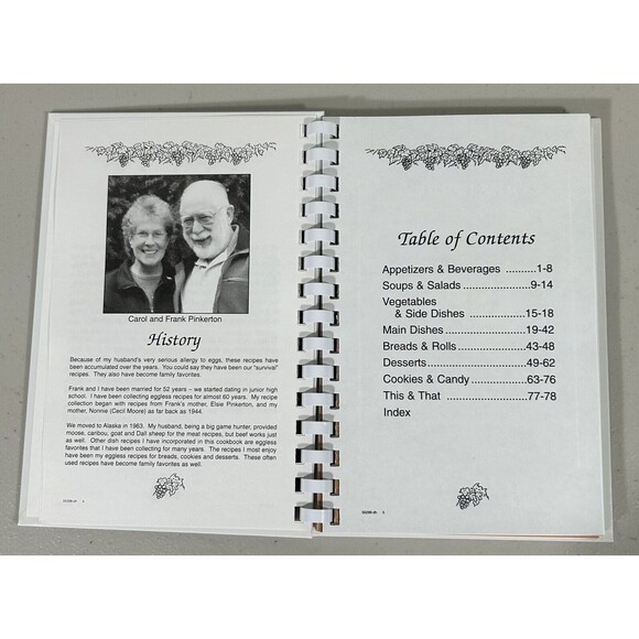 The Pinkerton No Eggs Cookbook Survival Recipes - Spiral Bound Alaska Allergies - Picture 6 of 8